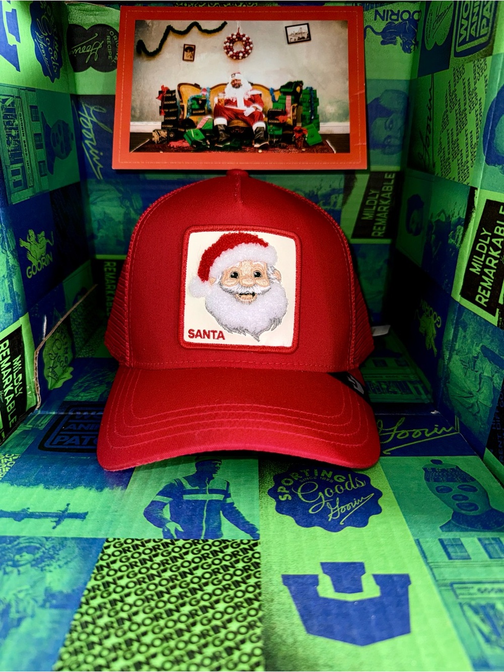 Goorin Bros Red Santa Patch Trucker Hat